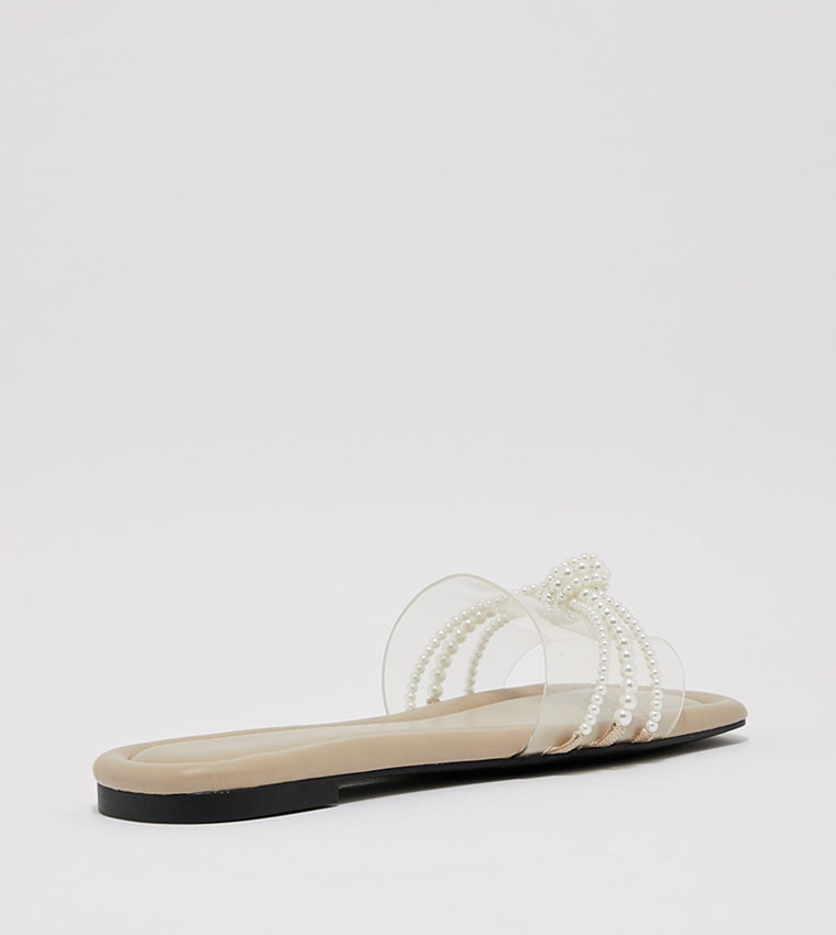 tyra embellished slide sandal