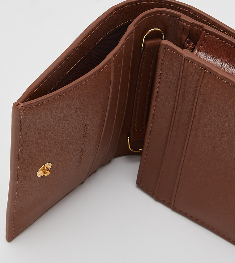 Buy Charles & Keith Snap Button Mini Short Wallet In Brown 6thStreet UAE