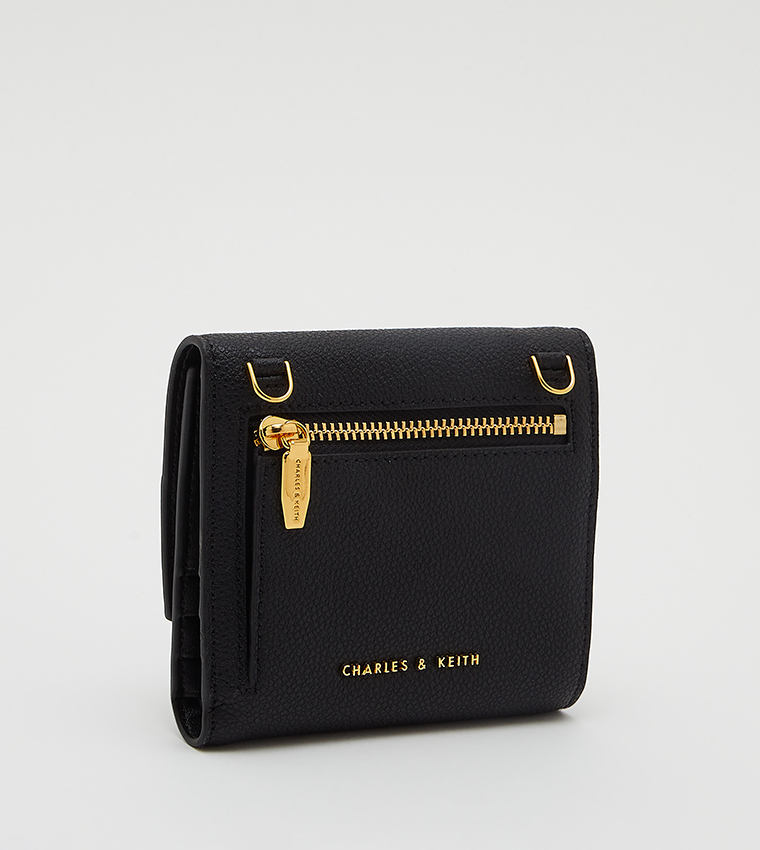 Handle Wallet Buy Charles & Keith Verity Chain Handle Tri Fold Wallet In Black ...
