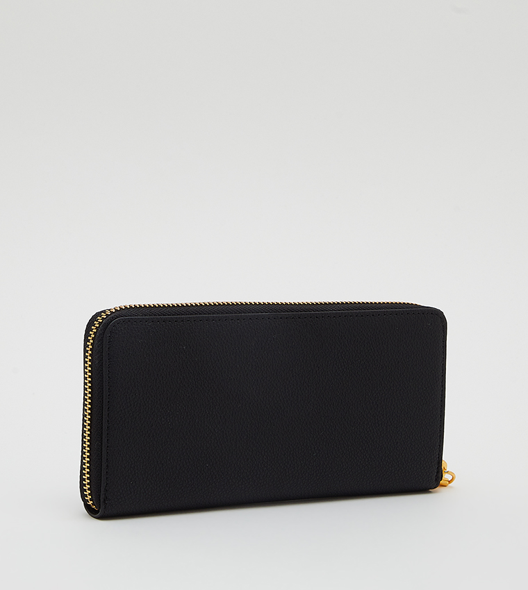 Textured Zip-Around Wallet