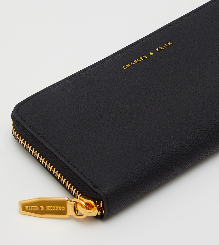 Textured Zip-Around Wallet