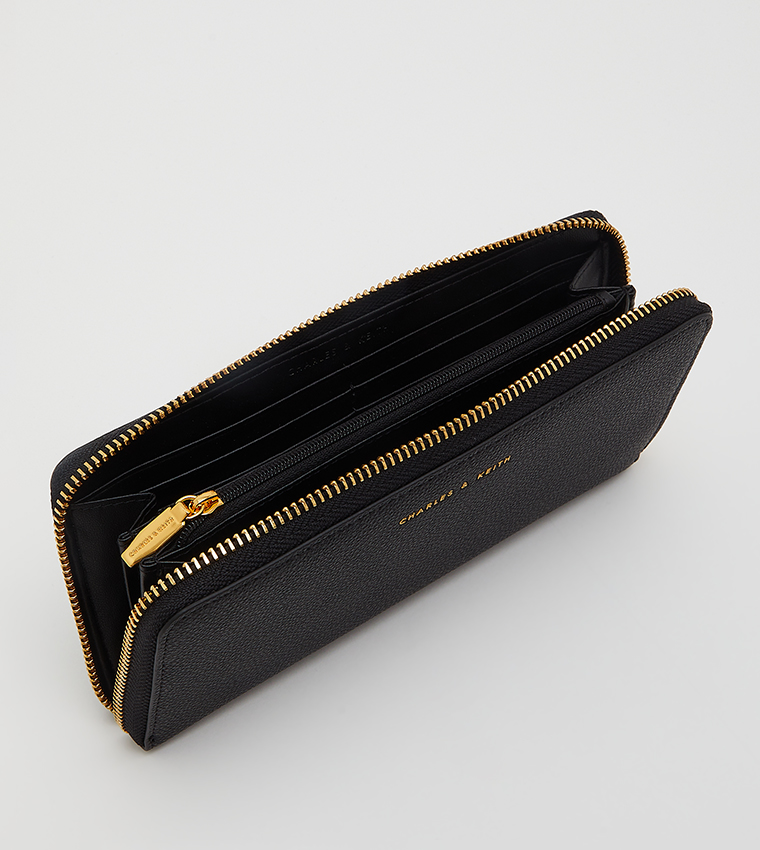 Textured Zip-Around Wallet