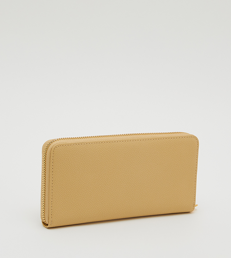 Textured Zip-Around Wallet