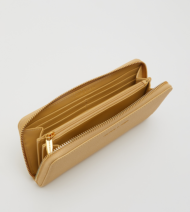Textured Zip-Around Wallet