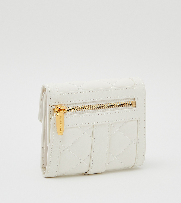 Buy Charles & Keith Este Belted Small Wallet In White