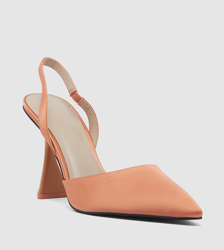 Peach hotsell slingback shoes