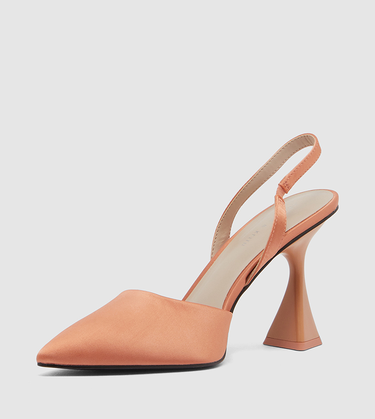 Peach cheap slingback shoes