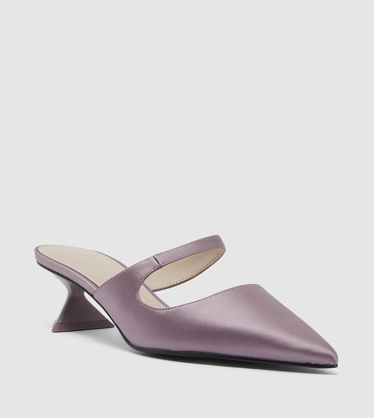 Pointed Toe Asymmetric Sculptural Heel Pumps