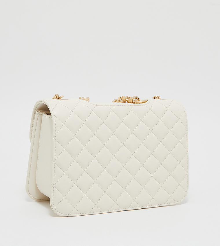 ショルダーバッグ・ポシェット ^LEATHERY^ Herringbone chain cozy shoulder bag SAND BEIGE LR See By Chloé Women's Small Hopper Cross Body Bag - Cement