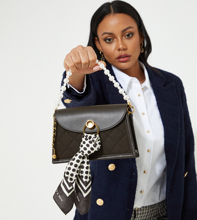 Roza Scarf Quilted Trapeze Bag