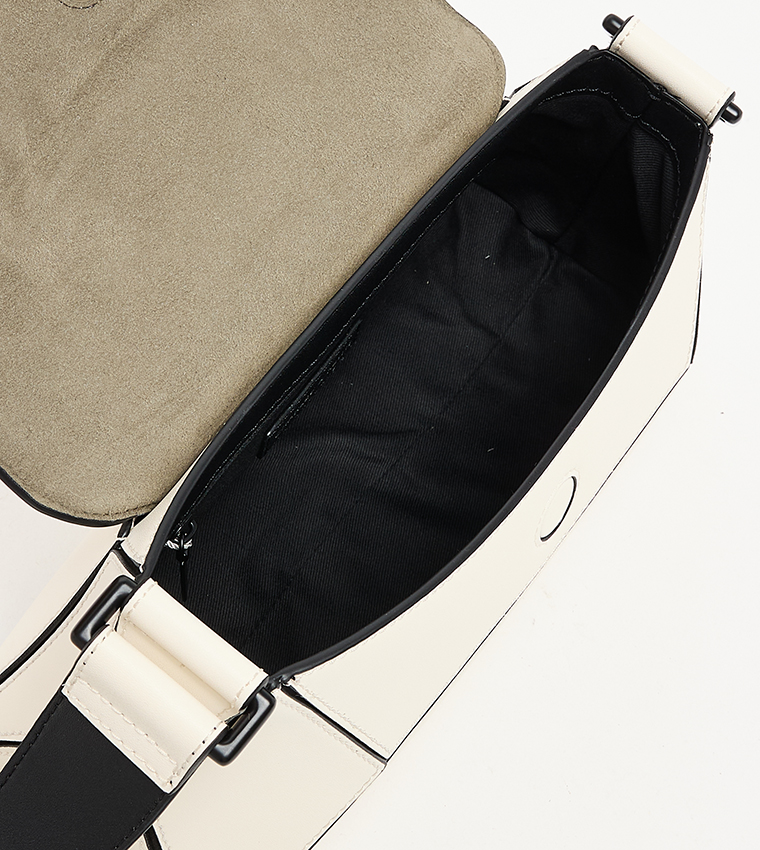 Textured Flap Crossbody Bag