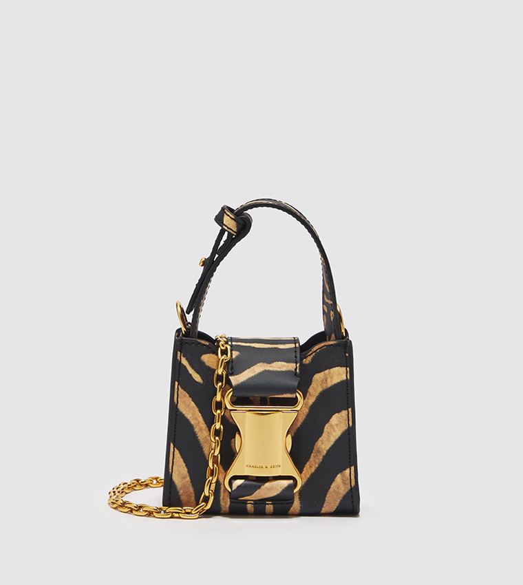 Ivy Patterned Top Handle Mini Bag