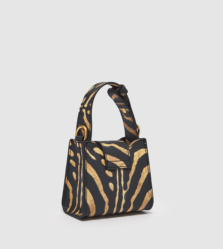 Ivy Patterned Top Handle Mini Bag