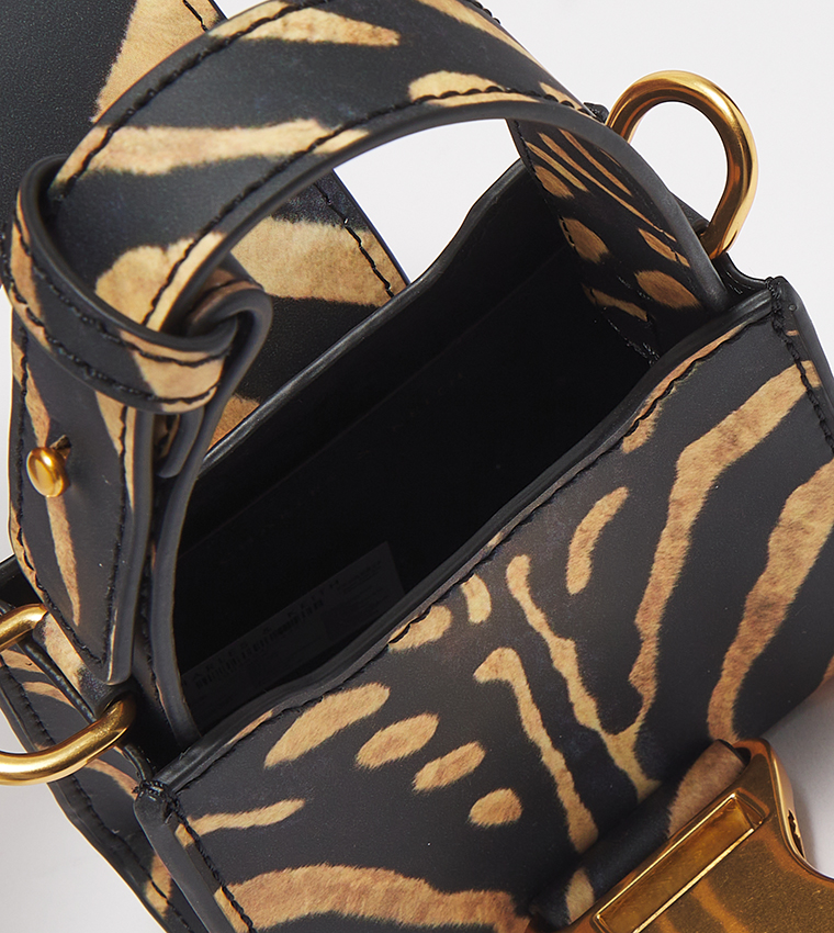 Ivy Patterned Top Handle Mini Bag