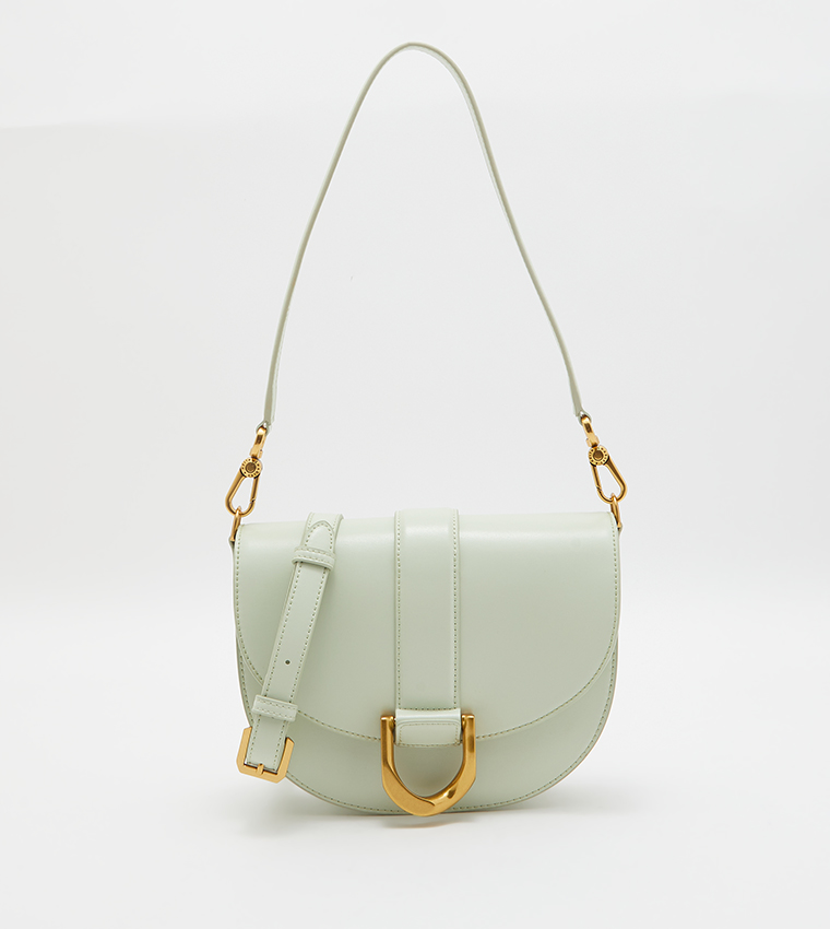 Mint Green Gabine Saddle Bag | CHARLES & KEITH