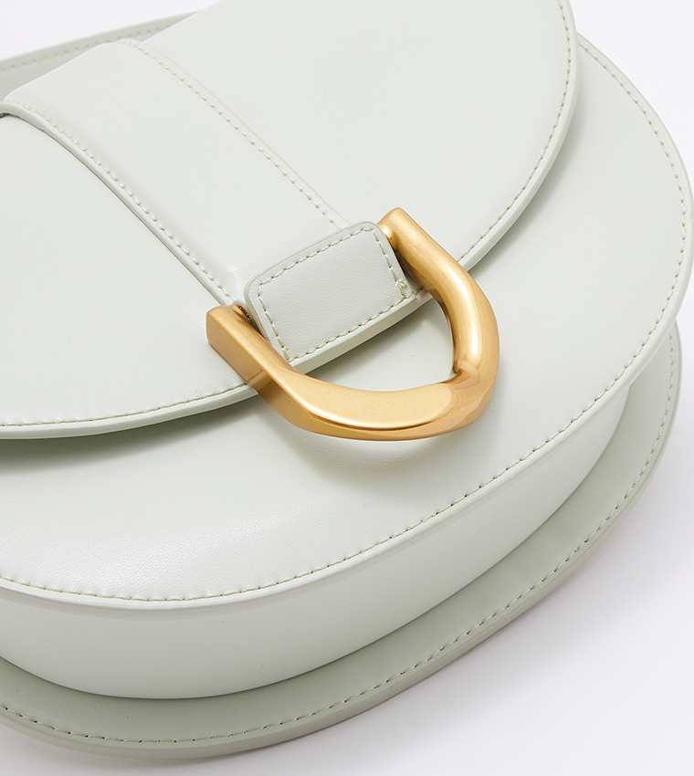 Mint Green Gabine Saddle Bag | CHARLES & KEITH