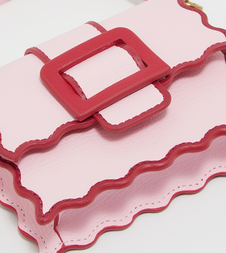 Buy Charles & Keith Waverly Scallop Trim Mini Bag In Pink Buy Charles & Keith Waverly Scallop Trim Mini Bag In Pink