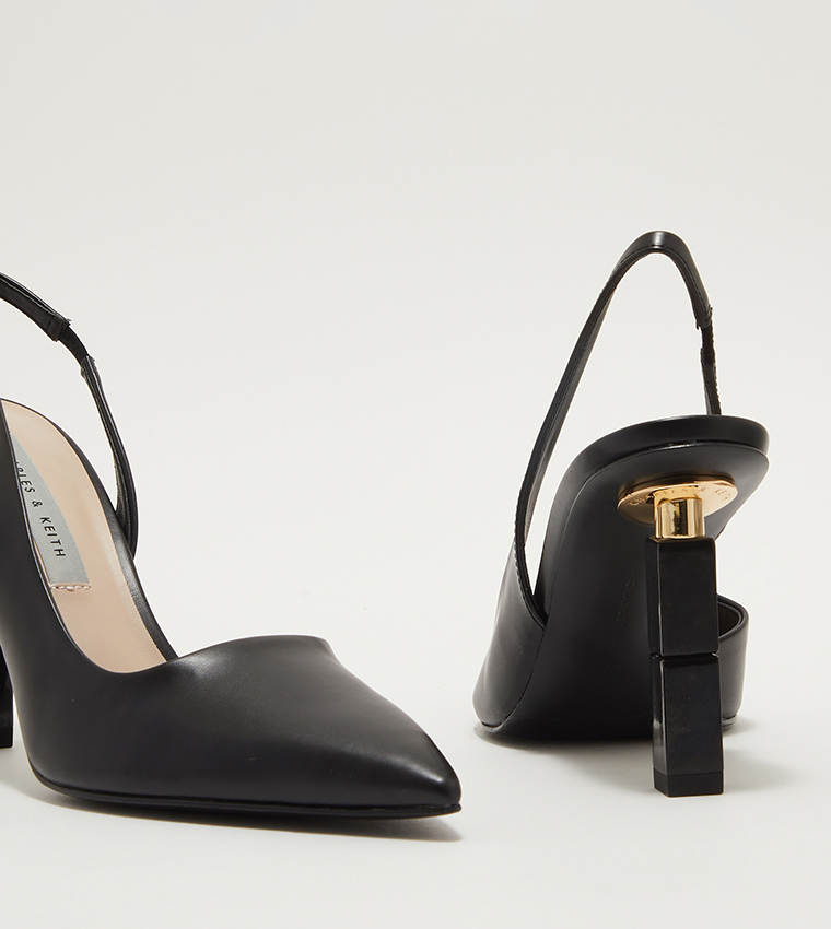 Charles & Keith, Shoes, Asymmetric Sculptural Heel Pumps