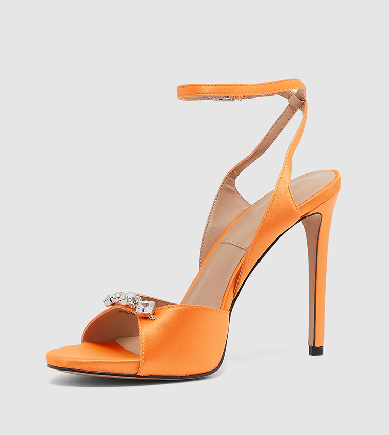 Orange strap outlet heels