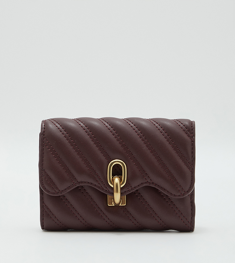 Freja Wavy Quilted Wallet
