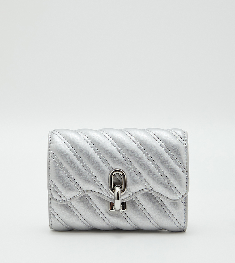 Freja Wavy Quilted Wallet