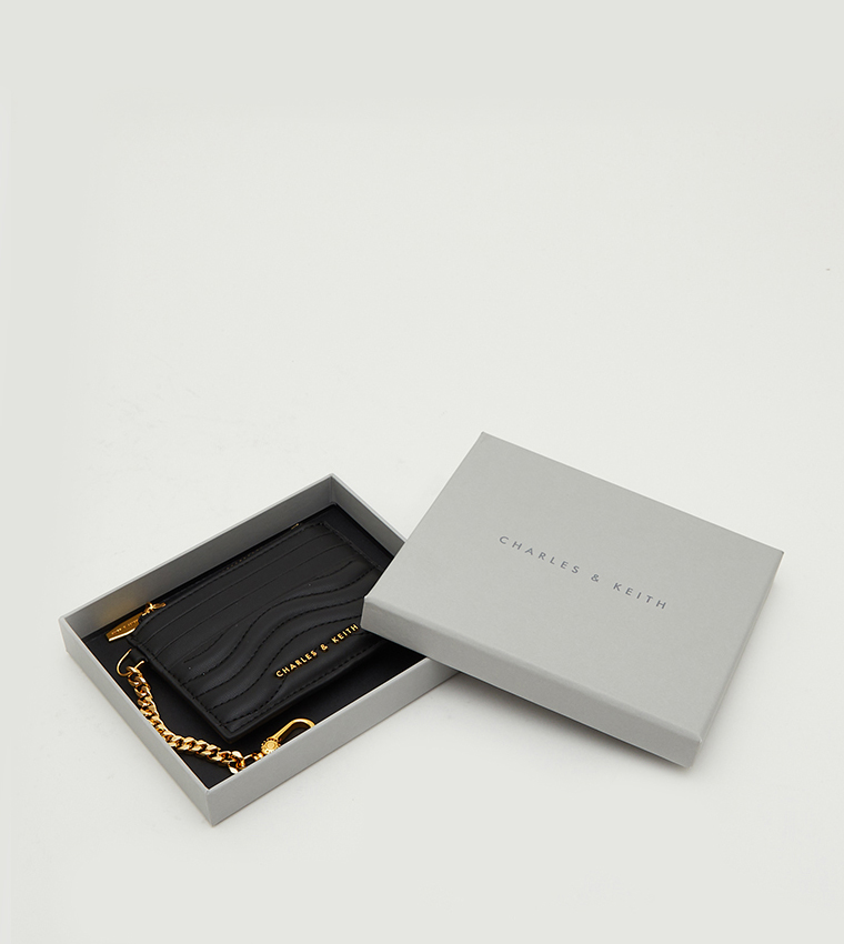Aubrielle Stitch Detailed Cardholder with Zip Closure