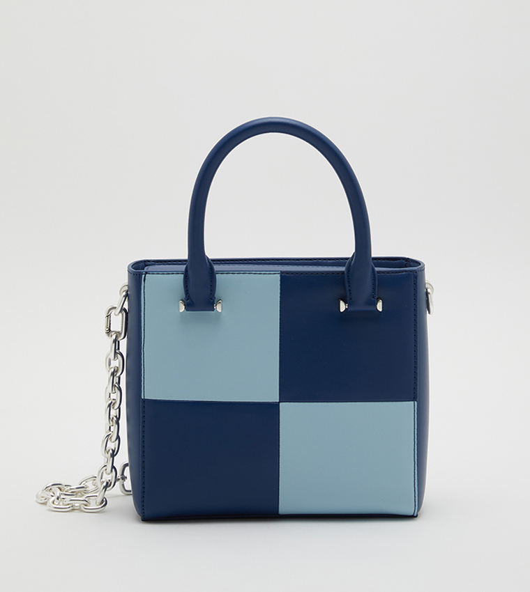 Charles & Keith - Women's Georgette Checkered Square Tote Bag, Multi, M