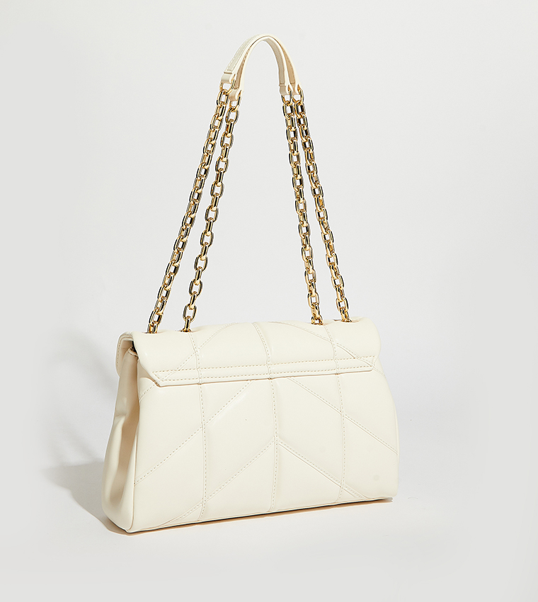 EUDORA Chevron Quilted Shoulder Bag 