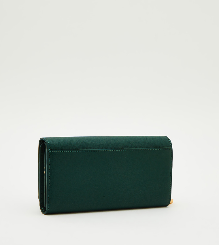 Buy Charles & Keith Tassel Detail Long Wallet In Green