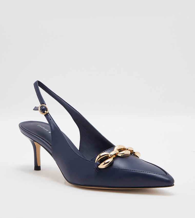 Avani Cognac Slingback Shoes Buy Charles Keith AVANI Chunky Chain