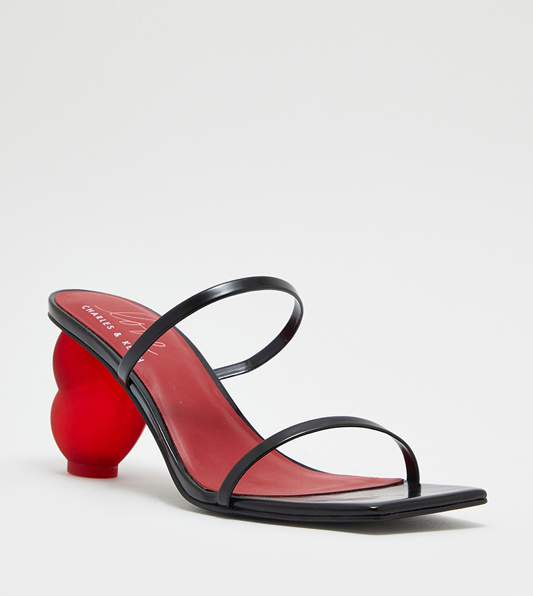 Charles and keith red on sale heels