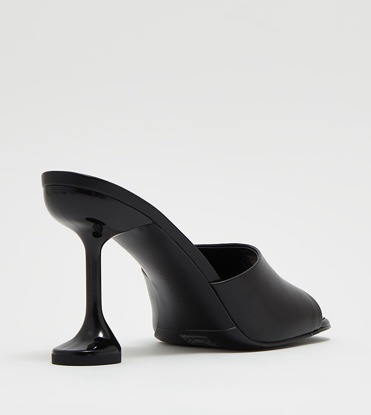 Buy Charles & Keith Celestine Sculptural Heel Sandals In Black ...