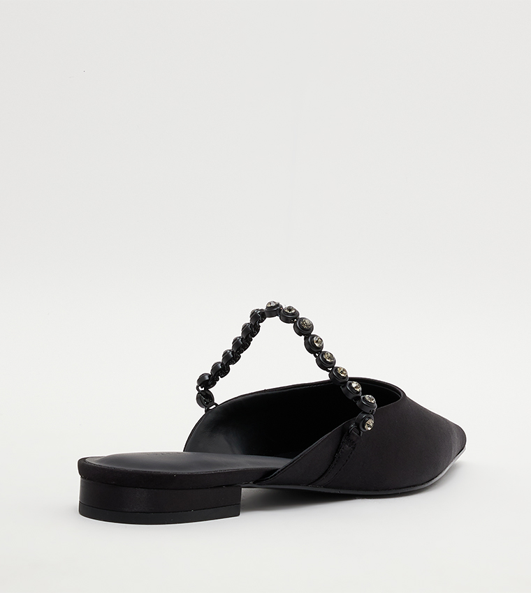 Gem-Strap Flat Mules