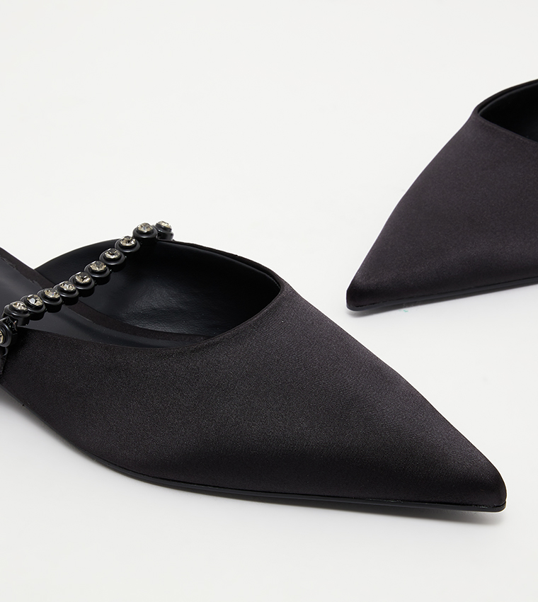 Gem-Strap Flat Mules
