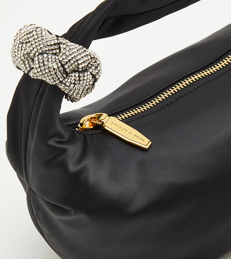 Solid Logo Detail Shoulder Bag