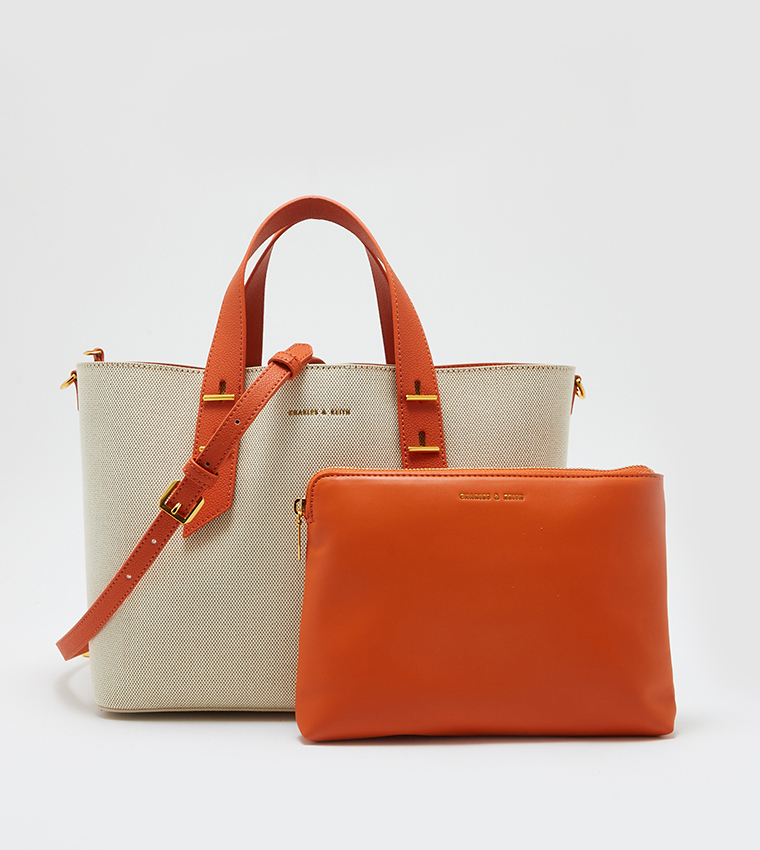 Charles & keith hot sale textured tote bag