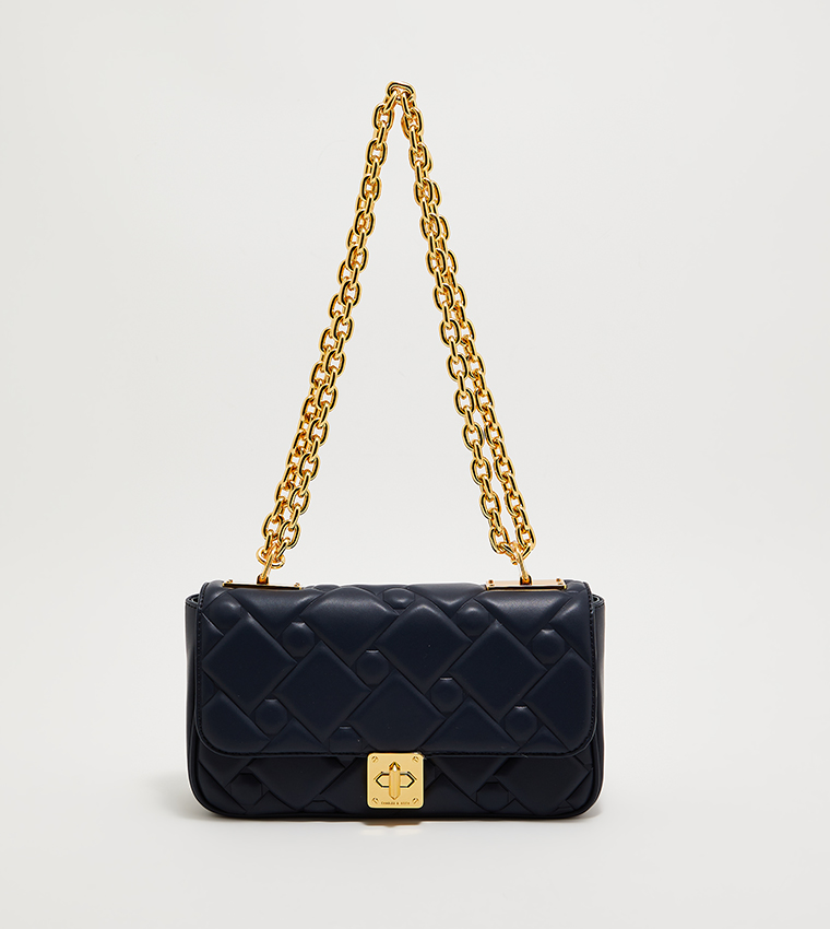 Navy quilted bag hot sale