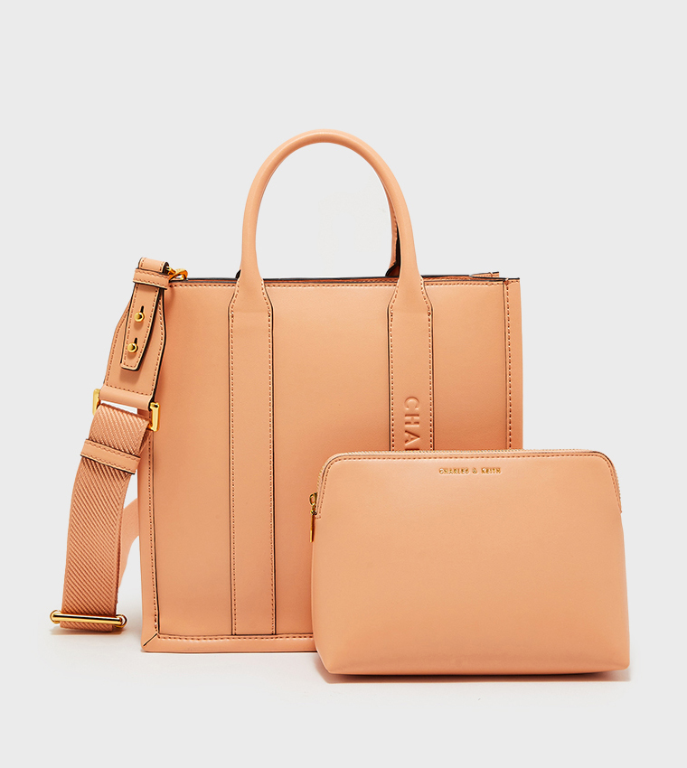 CHARLES & KEITH Clover Trapeze トートバッグ CHARLES & KEITH Clover クローバー トラペーズトートバッグ