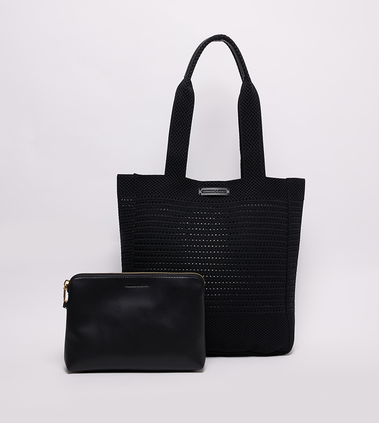 Crochet Shoulder Bag with Pouch