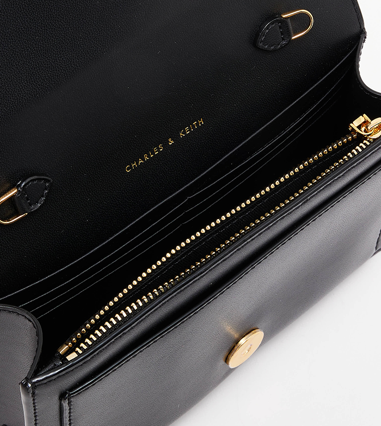 Buy Charles & Keith Padlock Envelope Crossbody Bag In Black 6thStreet