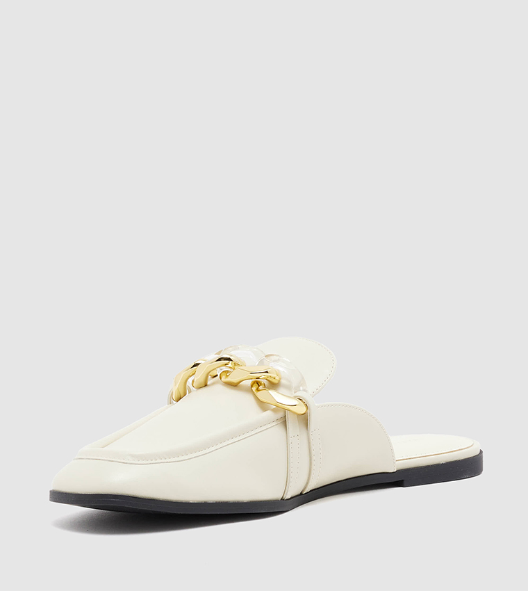 Chunky Chain-Strap Mules