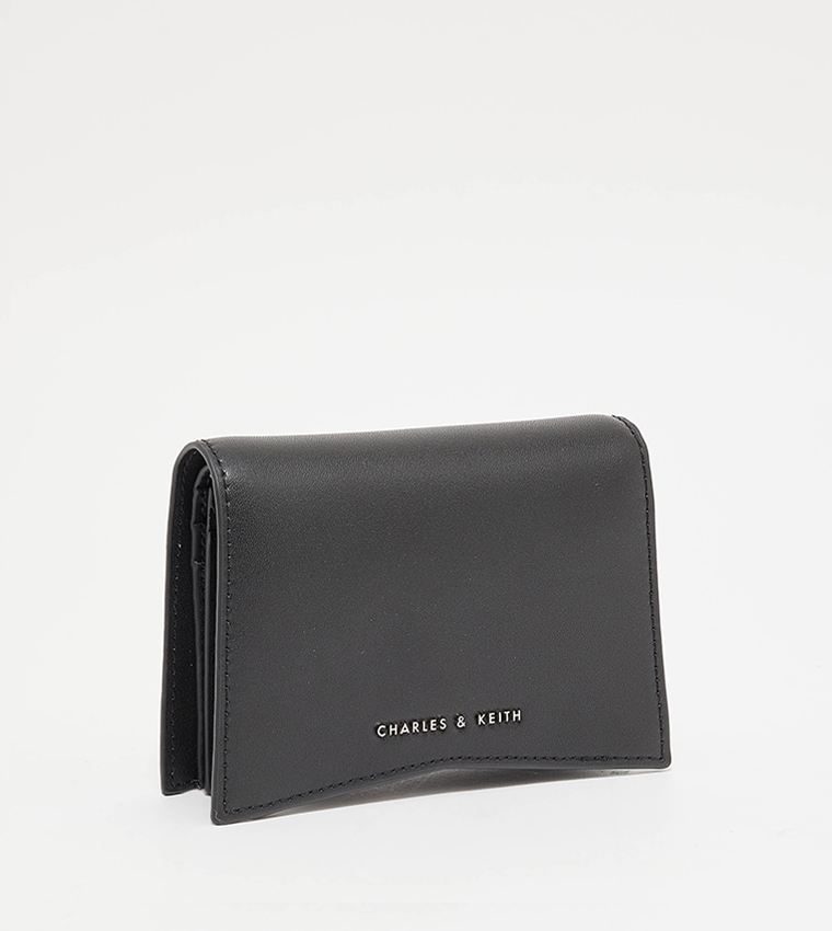 Buy Charles Keith Xanthe Geometric Belted Wallet In Black