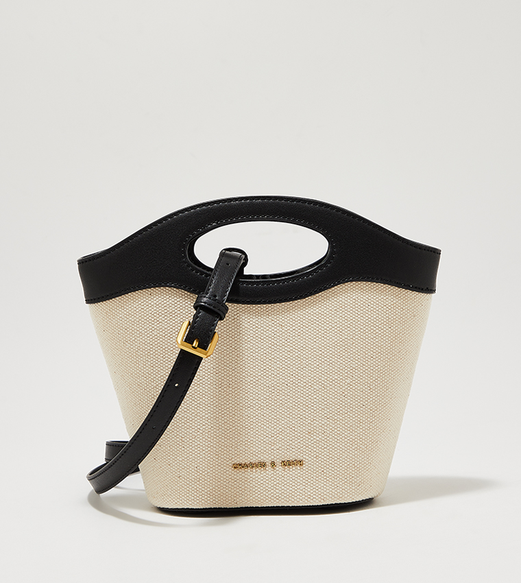 Drawstring bucket outlet bag canvas