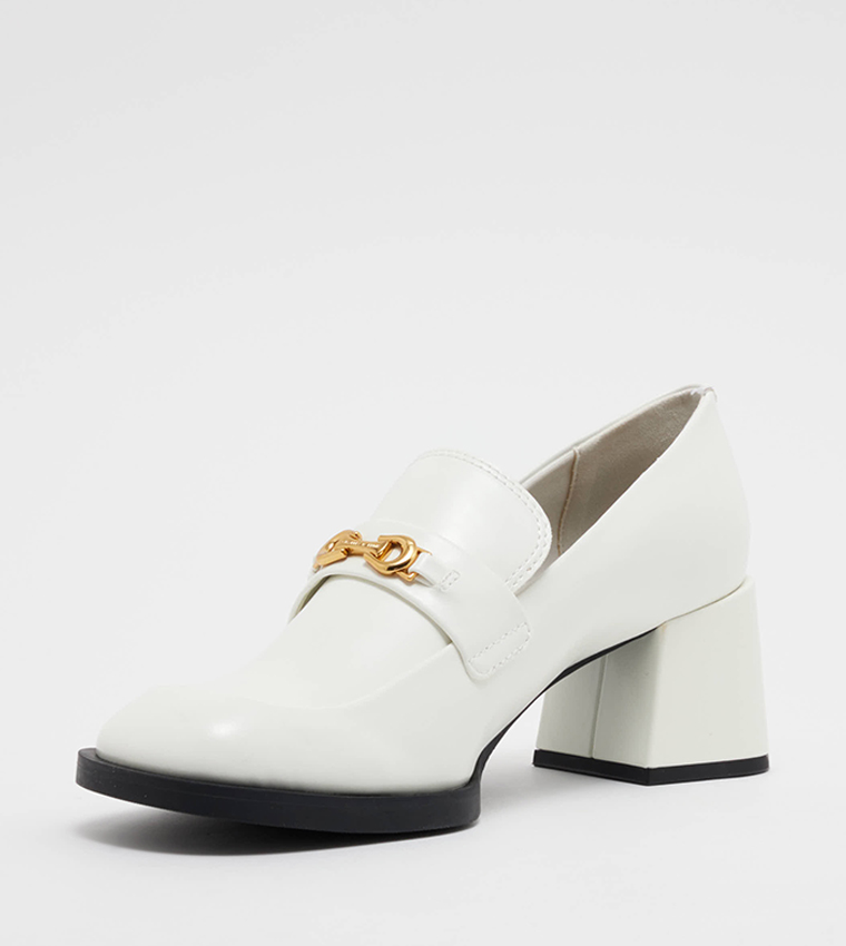 Block heel clearance loafer pump