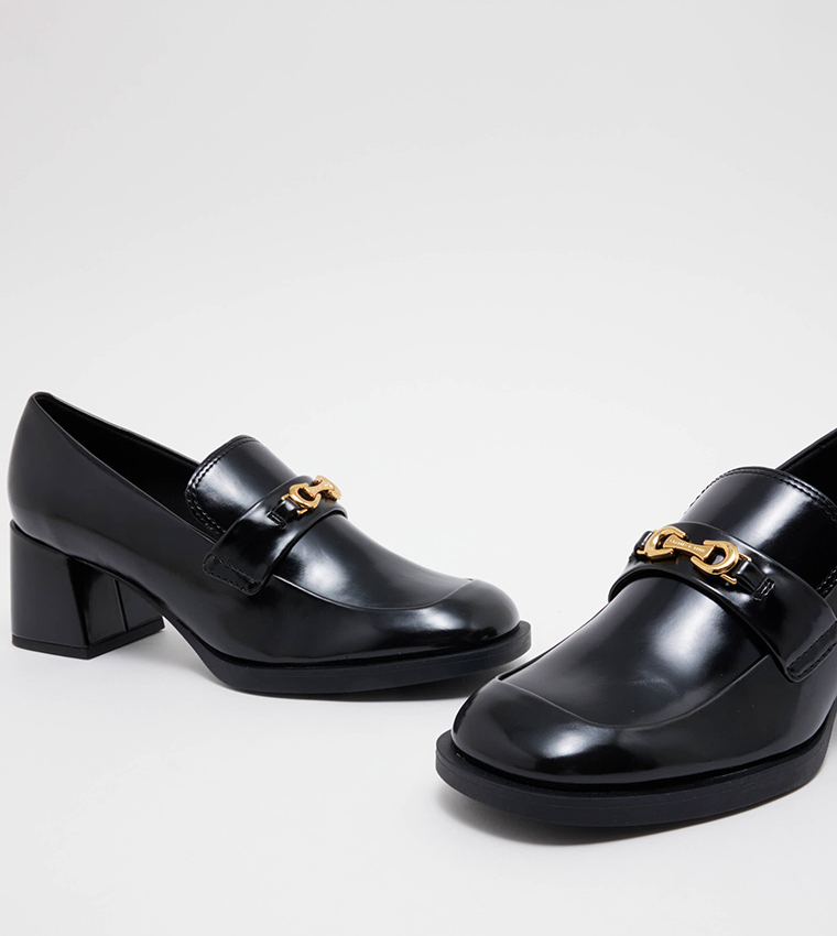 Block heel hotsell loafer pumps