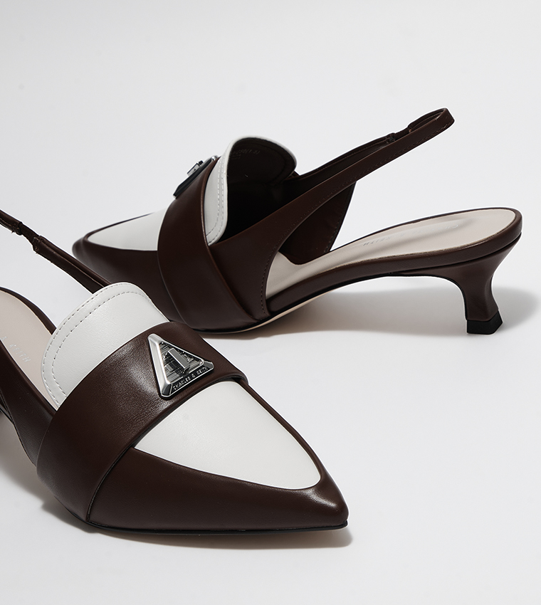 Trice Metal Accent Slingback Pumps