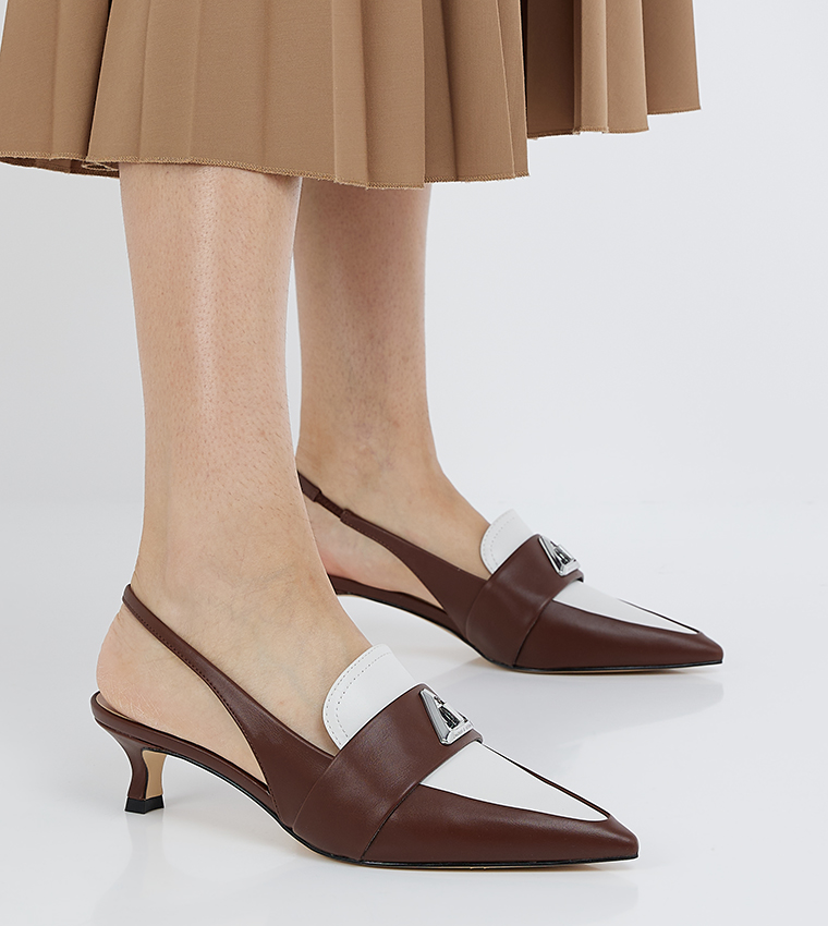 Trice Metal Accent Slingback Pumps