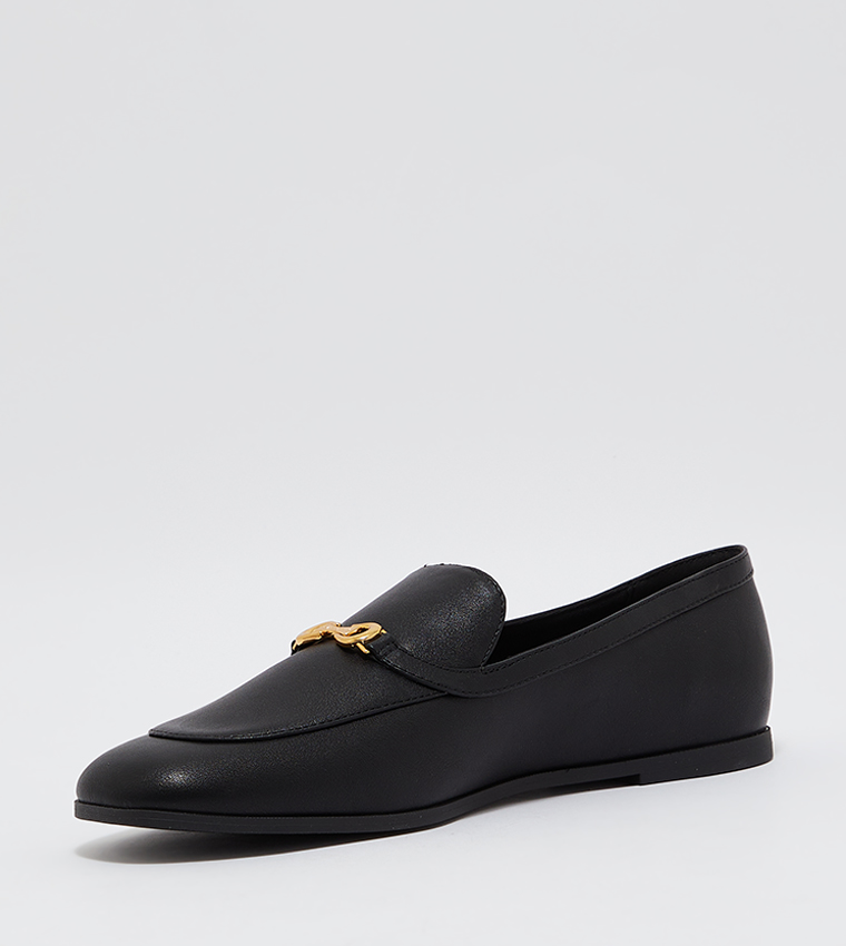 Metal Accent Loafers
