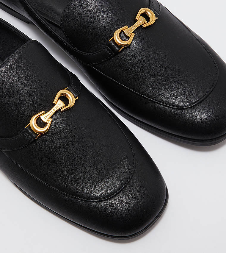 Metal Accent Loafers