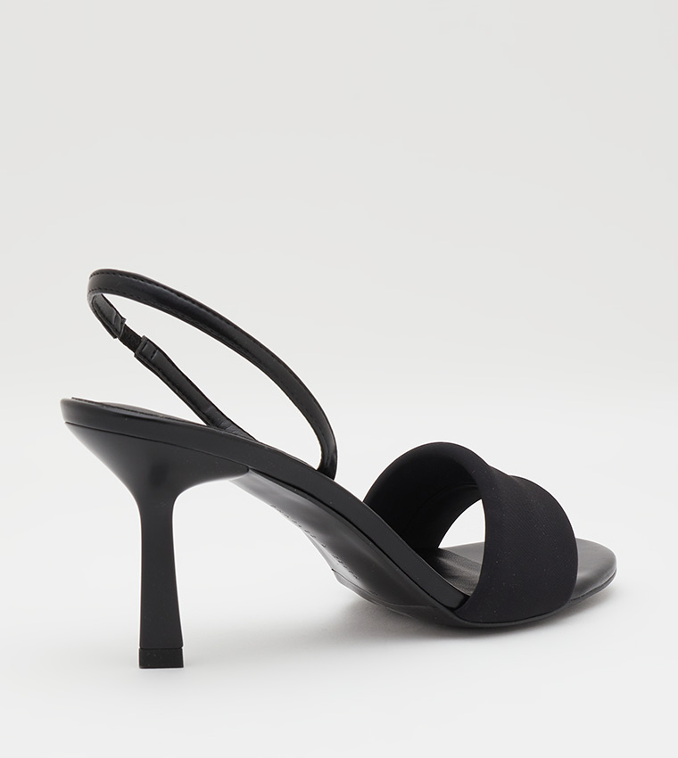 Buy Charles & Keith Slingback Heeled Sandals In Black | 6thStreet Qatar